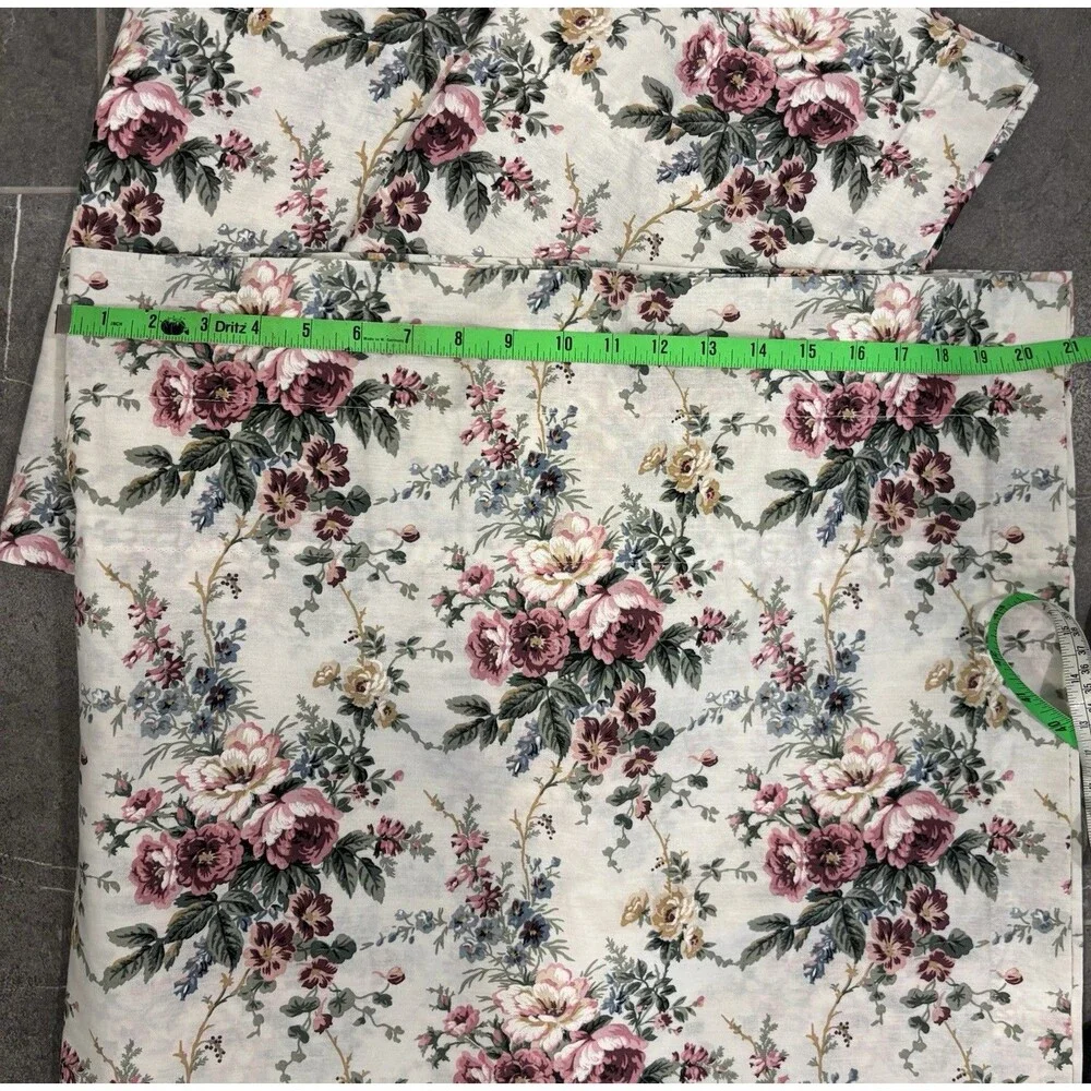 VTG Elizabeth Grey JC Penney 3 Floral Window Valances Cottage Core Cabbage Roses